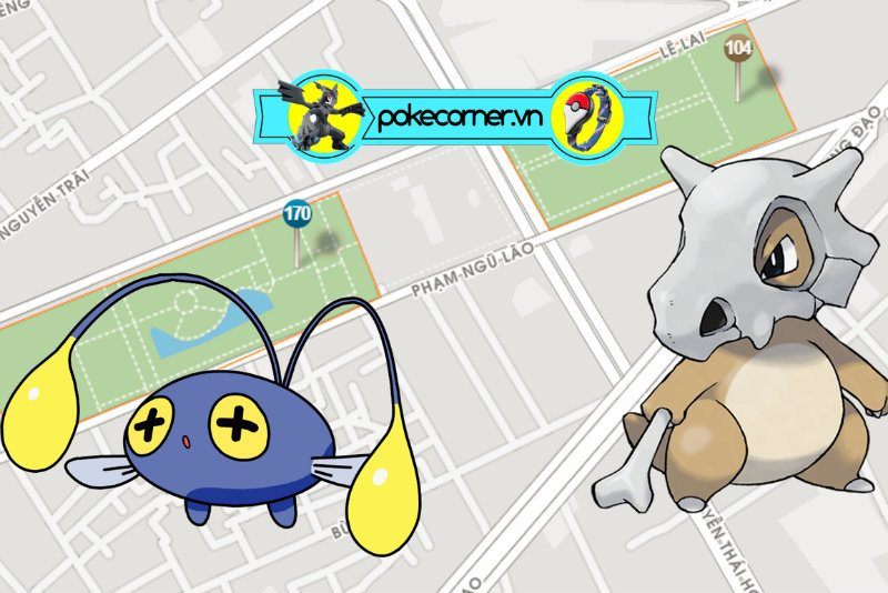 08 - Chinchou & Cubone - Công Viên 23 Tháng 9 - PokeCorner.vn - Pokemon GO Plus - Móc khóa Pokemon - Mô hình Pokemon