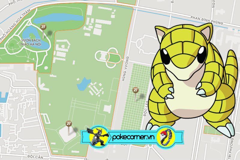 15 - Sandshrew - Vườn Bách Thảo, Bảo Tàng HCM, Quảng Trường Ba Đình - PokeCorner.vn - Pokemon GO Plus - Móc khóa Pokemon - Mô hình Pokemon